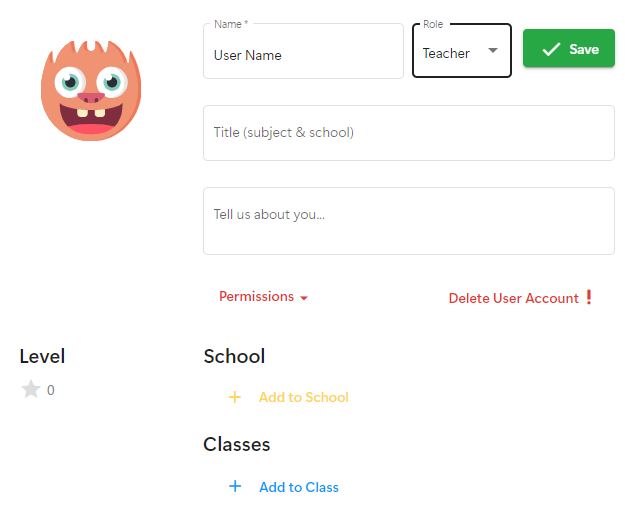 Edit User page