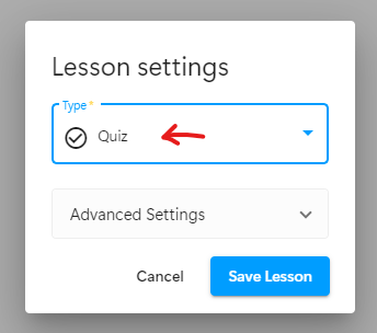 Lesson Settings Quiz