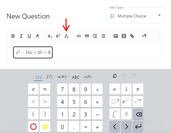 Math typing