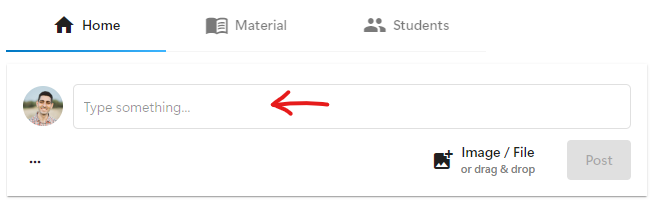 Post on Class Feed